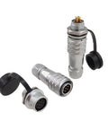 Docking SF12 Connector Kit For Equipment Power With Metal Male And Female Plugs, 2 3 4 5 6 7 9 Pin Configurations, Durable Industrial Grade 6 Pin Docking Assembly For Quick Plug In, metal connector set with dust caps