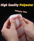 Kickass 4 Inch Paint Rollers Set Of 10 Featuring Heavy Duty Chrome Handles And Ultra Plush Microfiber Covers Quick Change Setup For Ridiculously Smooth Wall Painting Jobs - close up of microfiber roller with 12mm thickness.