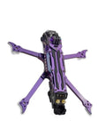 5 Inch Carbon Frame Kit Dope Dual Wide X and DC Wheelbase Options 225mm or 235mm, Fully Compatible With Propulsion Modules, Mechanical Propulsion Rig Blue Pink Finish purple carbon drone frame