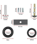 Straight Shooter 8 Inch Clamshell Axle Bearing Puller Tool Kit for Toyota 4runner Tacoma FJ Cruiser Rear Diff Housing Handle Cv Axles Easy Installation Save Time and Money Today with No Damage To Parts. 8 inch steel puller parts set with seals and bolts