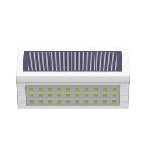 Solar Fence Lights 10 Pack With 30 Led Waterproof Stainless Steel Backyard Lamps for Deck and Patio