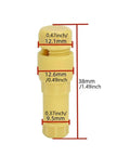 Yellow wire connector with dimensions, part of 10 Pieces Low Voltage Wire Connectors With Piercing Terminals For Quick Puncture Crimp Wiring