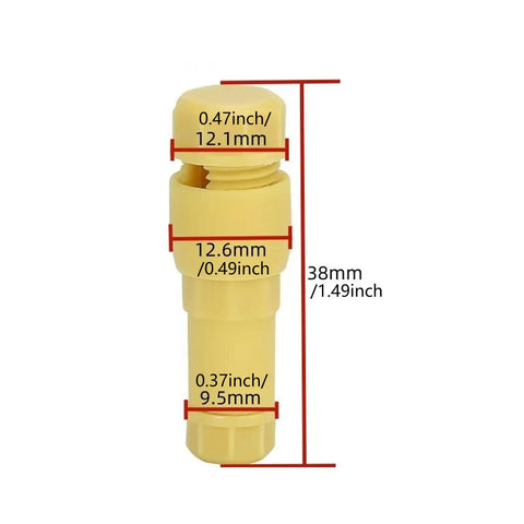 Yellow wire connector with dimensions, part of 10 Pieces Low Voltage Wire Connectors With Piercing Terminals For Quick Puncture Crimp Wiring