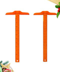 Two Pack Orange Plastic T Square Rulers With Double Side Precision Scale, 13 Inch/30 cm Drafting Tool for Sketching, Layout