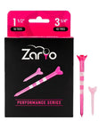 Pink Womens Golf Tees 50 Count With 40 Tall Three And A Quarter Inch Tees And 10 Short One And A Half Inch Tees Near Unbreakable Plastic