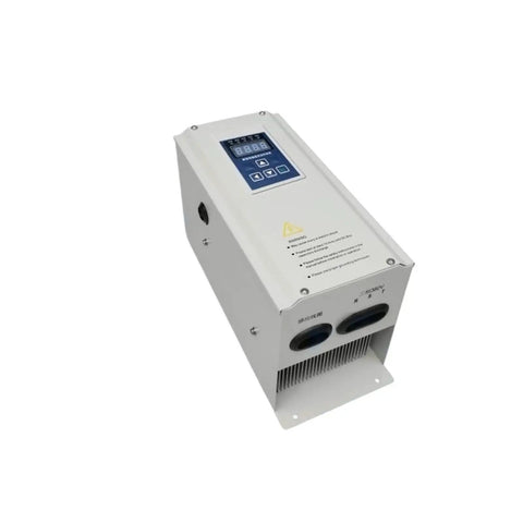 Straight Up Heavy Duty Sixty Kilowatt Induction Heater With Plc Control For Commercial Water Boilers delivering rapid three phase heating.