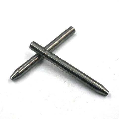 2pcs tungsten waterjet focusing tubes with conical nozzles, side view
