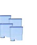 Replacement Water Filter For Fully Automatic Coffee Machines Softens Hard Water For Rich Aroma And Smooth Aftertaste Premium Cartridge six pack set with blue lids.