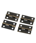 Bronze rotating concealed hinges in 30 piece pack for cabinets and drawers, 24x16mm size, for wooden furniture and jewelry box replacement hardware.