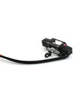 Dual Motor Electric Winch With Tough Metal Build For Axial SCX10 TRX4 D90 KM2 And Redcat RC Cars 1/8 And 1/10 Scale Recovery Parts side view with cable.