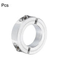 Four Pack Double Split Clamp-On Shaft Collar For 1-1/8 Inch Shaft, Two-Piece Aluminum Alloy Set Screw Collar, close-up view