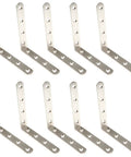10 Pack L Shape Angle Corner Braces With Shelf Bracket Fasteners And Corner Connectors, 125x125x20mm, anti-rust, 90 degree support.