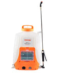 Battery Powered Backpack Sprayer With 90 PSI Adjustable Pressure 4 Gallon Tank Includes 8 Nozzles And 2 Wands 12V 8Ah Battery