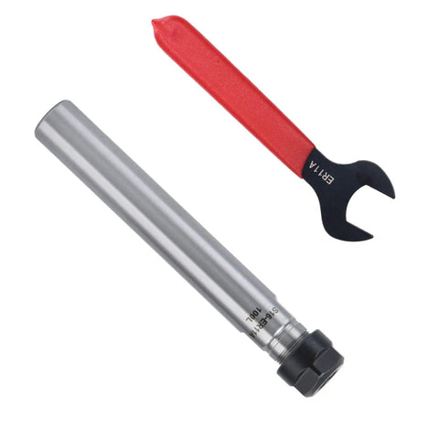 Straight Shank ER11 Collet CNC Lathe Milling Tool Holder Beefy High Strength Precision For Machine Processing Durable Accessory with Wrench