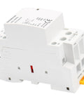 Side view of Workhorse 63 Amp Two Pole DIN Rail Mount Contactor With 110V AC Coil, 2NC Normally Closed, model BCT-63-02 HC1-63-02.
