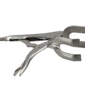 Heavy Duty 9 Inch U Shaped Welding Pliers Steel Clamp With Strong Bite Force Perfect For Mig Tig Welding Riveting And Grinding Adjustable Handle Silver Tool That Grips Hard, showing u-shaped jaws and adjustable grip.