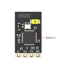 ExpressLRS FPV 2.4Ghz Receiver Nano Module With 78mm UFL T Antenna in close-up, showing PCB components and ESP32-C3 chip