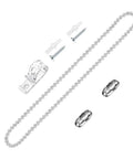 Size 10 Stainless Steel Bead Chain Loop For Roller Shades And Vertical Blinds 30 Inch Drop with P Clip and Connectors