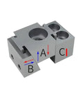 Straight Up Heavy Duty Cnc Wedge Vise For Precision Machining And Quick Change Workholding Rock Solid multi station clamping block from a side view.