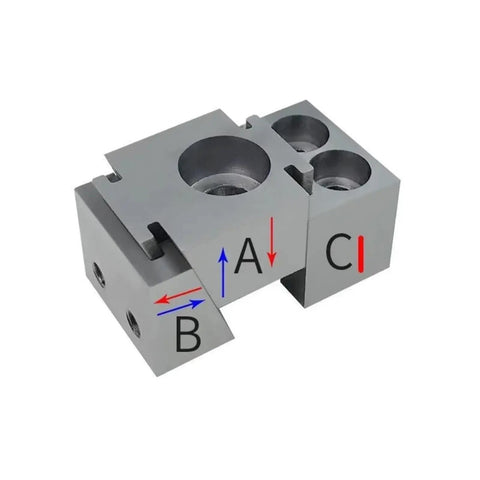 Straight Up Heavy Duty Cnc Wedge Vise For Precision Machining And Quick Change Workholding Rock Solid multi station clamping block from a side view.