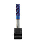 Pro Grade 5mm Nano Coated Tungsten Carbide End Mill With Four Flute Micro Grain For CNC Milling Cutter Bits For Stainless Steel HRC65 Metric Size Finishing And Semi Finishing Not For Roughing