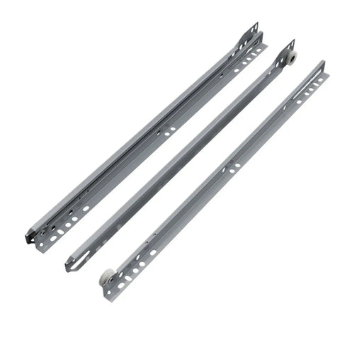 Beefy Heavy Duty Drawer Telescopic Slides For Kitchen And Furniture Dark Gray Sliding Roller Runner Rails 1 Piece