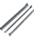 Durable 10 To 24 Inch Drawer Slide Kit With Nylon Wheel Rails, Powder Coated Bottom Mount, Cabinet And Under Desk Slides, 30 Mm Wide