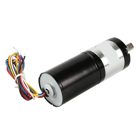 Industrial Heavy Duty Brushless DC Planetary Gear Motor 12V And 24V With Built In Drive, 36mm frame with wires.
