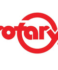 Logo of Rotary brand featuring bold red text with a circular design, representing quality mower parts like the Open Cage Roller Bearing Kit With Heavy Duty Flanged Bushings For Rotary 3276 Wheel Assembly Slick Swap Fix To Keep Your Mower Rig Rolling Smooth And Tough On Job Sites Replaces Oem Specs.