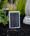 Solar panel for Tall White 44 Inch Fiberglass Resin Solar Water Fountain With Panel And Auto Shut Off Pump For Home Garden Yard Decor