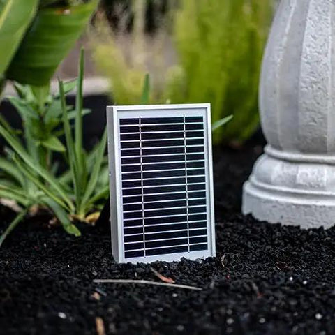 Solar panel for Tall White 44 Inch Fiberglass Resin Solar Water Fountain With Panel And Auto Shut Off Pump For Home Garden Yard Decor
