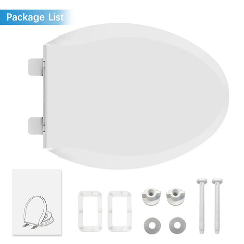Smooth Closing Elongated Toilet Seat Featuring Built In Toddler Potty Training Insert And Reliable Slow Drop Lid For Hella Comfy Bathroom Routines That Effortlessly Accommodates Growing Families