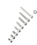 A2 Stainless Steel Hex Socket Screws And Nuts Kit With 200 Screws And 100 Nuts For Home And Office Repairs Cap Head Variety Sizes Great For Furniture Assembly Appliances DIY Projects And Tight Spaces, assorted cap screws with nut