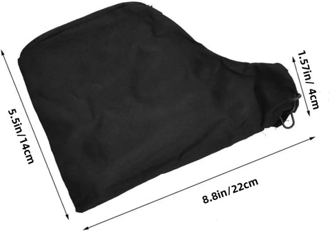No Fuss Miter Saw Dust Bag Collection Kit Universal Table Saw Debris Catcher with heavy-duty zippered black bag 8.8in x 5.5in.