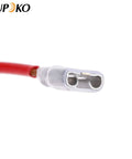 Aupoko patio heater thermocouple end connector with red insulated wire and flat terminal, close-up