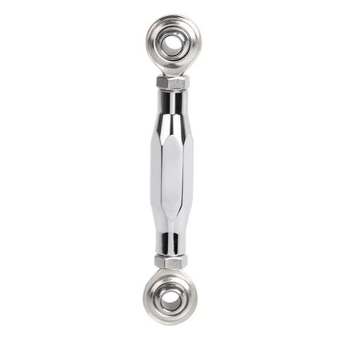 Aluminum Chrome Adjustable Shift Linkage Rod For Harley Dyna Mid Control 1984 To 2017 And Softail 2018 To 2023 Easy Height Tweaks Durable Anodized Shift Lever Upgrade, chrome aluminum rod with ball ends
