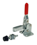 Four Pack Vertical Quick-Release Toggle Clamps, 110 Lb Holding Capacity, Anti-Slip Grip, GH-101A, With Adjustable Rubber Tips.