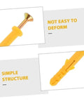 Heavy Duty Zinc Plated Drywall Anchor Kit With Self Drilling Screws For Woodworking No Pre Drill Install Rust Resistant Yellow Zinc Finish Two Sets For Quick DIY Wall Mounts Shelves And Hooks, yellow zinc anchor close-up