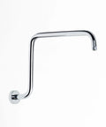 Shaped S Shower Arm With Flange Chrome High Rise Extension For Rain Shower Heads, 16.65 Inch Length And 11.81 Inch Extra Height, 304