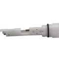 Side view of Direct Replacement Coolant Reservoir Tank Level Sensor for Ram Diesel Trucks 2013-2018 2500 to 5500, white plastic build
