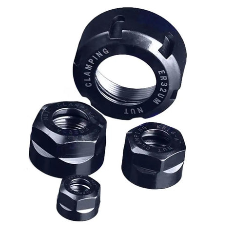 Rock Solid Steel Chuck Collet Nut With M14x0.75 Thread Fits Er11 Er16 Er20 Er25 Er32 Collets heavy duty clamping nuts set