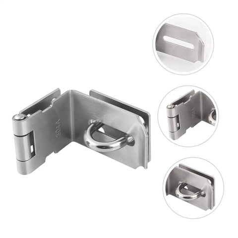 Heavy Duty 4 Inch Stainless Steel Barn Door Latch For Secure Pool Gate And Wooden Fence Install With Rock Solid 90 Degree Hasp Design.