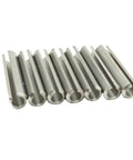 Close-up of Spring Type Elastic Cylindrical Cotter Pin Set In 304 Stainless Steel Sizes From M1.5 To M10 Includes M1.5 M2 M2.5 M3 M4 M5 M6 M8 M10