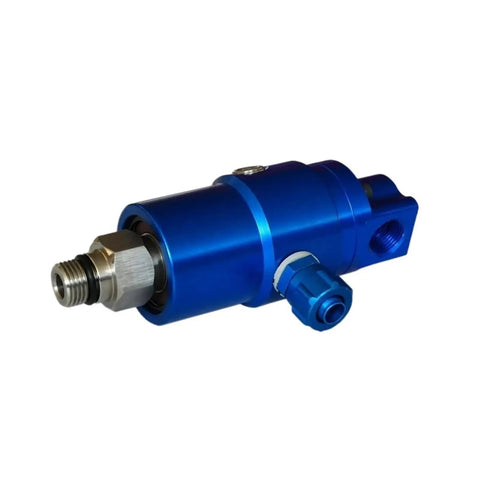 Compact Air Hydraulic Rotary Joint Union 903-120-188 Built Tough For Real-World Use With Smooth Low Resistance Action Metal Construction For Long Life High Reliability Fast Response And Easy Install In Confined Spaces For Industrial Equipment, blue metal rotary joint
