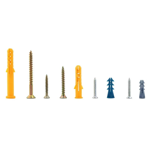 Drywall Anchor And Screw Assortment Kit With Organizer Box 300 Piece Set Self Drilling No Prep Install: assorted anchors and screws