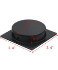Matte Black 304 Stainless Steel Recessed Cabinet Handles Square Finger Pulls 2.4 X 2.4 Inches dimensions with 0.6 inch depth