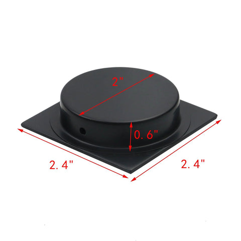 Matte Black 304 Stainless Steel Recessed Cabinet Handles Square Finger Pulls 2.4 X 2.4 Inches dimensions with 0.6 inch depth