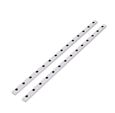 Two Piece Linear Guide Rails With Four MGN15C Blocks For 300 To 550mm Miniature 3D Printer And CNC Slide System, two silver rails