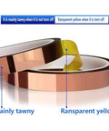 Gold Kapton Tape 33M Long 50mm Wide High Temperature Polyimide Adhesive Tape For Masking And Soldering No Residue, close-up view