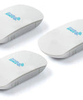 Smart Water Leak And Freeze Detector With WiFi Alerts, 80dB Audible Alarm, Text And Email Notifications, Three Pack on white background